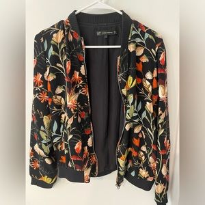 Lightweight floral bomber